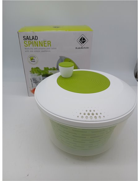 Westmark Centrifugadora de lechuga, Capacidad: 4,4 litros, ø 23,5 cm, Plástico, Sin BPA, Spinderella, Color: transparente/blanco