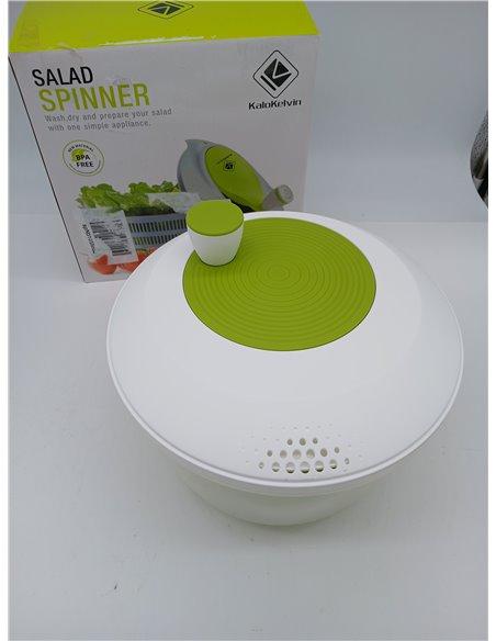 Westmark Centrifugadora de lechuga, Capacidad: 4,4 litros, ø 23,5 cm, Plástico, Sin BPA, Spinderella, Color: transparente/blanco