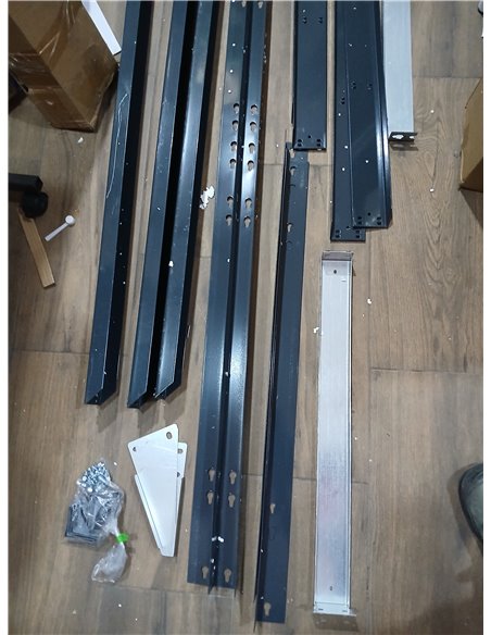 Simon Rack Banco de Trabajo Taller, Capacidad Carga 600 kg, 1445x1210x610 mm, Mesa de Trabajo, 1 Cajón, Antracita/Madera - BT3