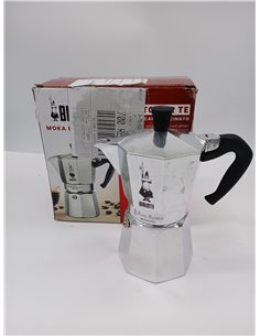 Bialetti Coffee Maker, Aluminium, 6 Cups + Perfetto Moka, Grey, Black 2