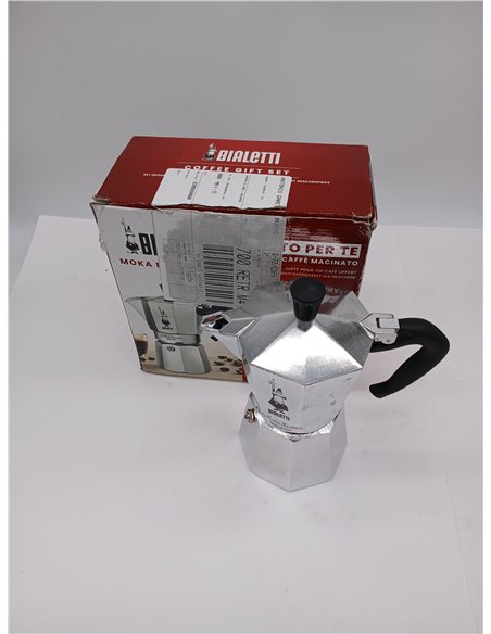 Bialetti Coffee Maker, Aluminium, 6 Cups Grey, Black