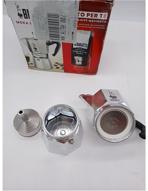 Bialetti Coffee Maker, Aluminium, 6 Cups Grey, Black