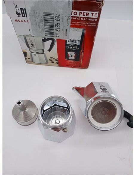 Bialetti Coffee Maker, Aluminium, 6 Cups Grey, Black