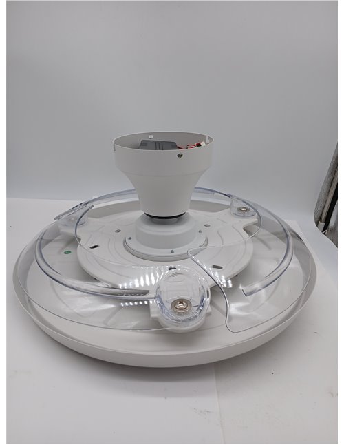 Philips White/Gold Retractable Ceiling Fan LED Light with Transparent Blades
