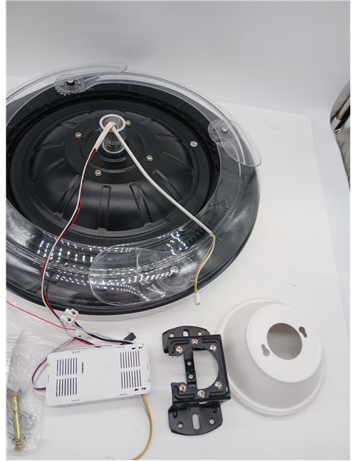 M mimotec - White Olga Ventilador de Techo LED 66W con Luz CCT Regulable y Control de Intensidad, Motor DC 30W+Luz Led 36W, Sile