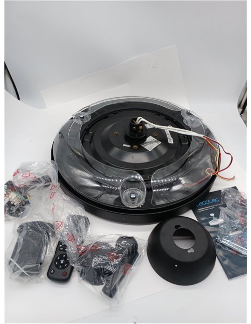 Cecotec Ventilador de Techo con Aspas Retráctites y Lámpara EnergySilence Aero 4280 Invisible Black. 40 W, Diámetro 42" (106cm),