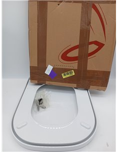 Roca A80147200B Asiento y Tapa Supralit, Caída Amortiguada, Coleccion The Gap Square, Blanco, 45L x 34.5W        2