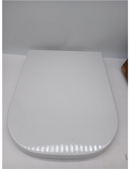 Roca A80147200B Asiento y Tapa Supralit, Caída Amortiguada, Coleccion The Gap Square, Blanco, 45L x 34.5W       