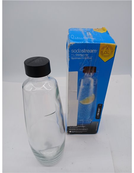 Sodastream - Jarra de Vidrio para Máquina de Agua con Gas Duo, Transparente, Apto para Lavavajillas Botella de Vidrio, 1 L