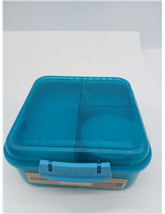 Sistema To Go fiambrera bento | Fiambrera con tarrina para yogur o fruta | Plástico con destino al océano | 1,25 l | Verde Azula 2