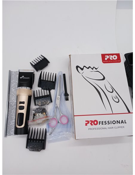 Gimars 2 en 1 potente motor 3.0 de bajo ruido para perros con hoja recortadora de patas de perro, kit de cortapelos recargable i