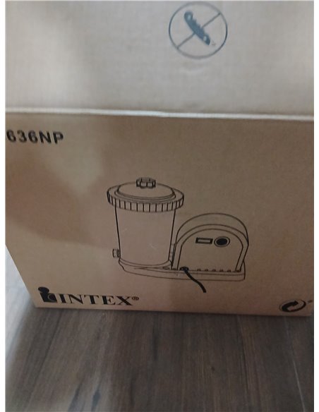 Intex 1500 GPH Cartridge Filter Pump (12 V), Gris, 36 x 24 x 29 cm, 28636 GS