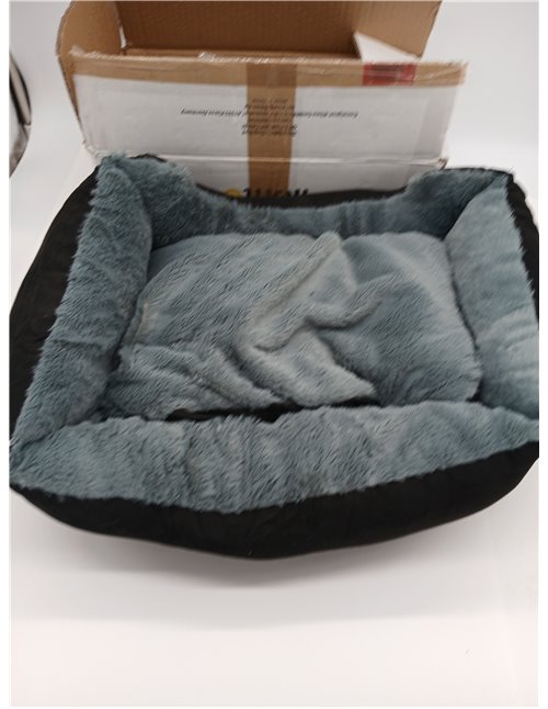 lionto Cama perros cojín perros cesta perros con cojín tamaño (S) 50x37 cm gris/negro
