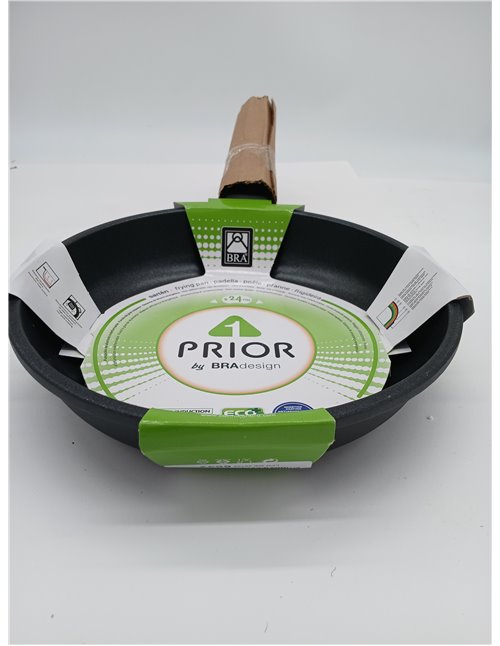BRA Prior | Sartén, 24 cm, aluminio fundido con antiadherente, apto para todo tipo de cocinas incluida inducción