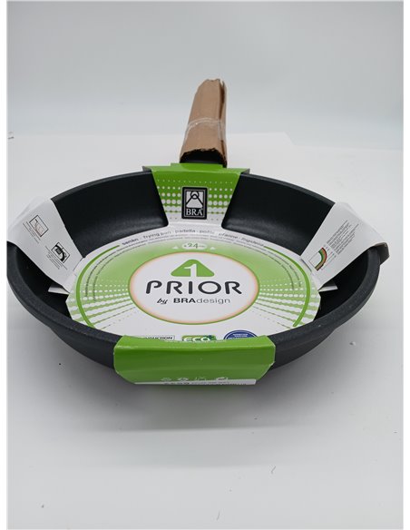 BRA Prior | Sartén, 24 cm, aluminio fundido con antiadherente, apto para todo tipo de cocinas incluida inducción
