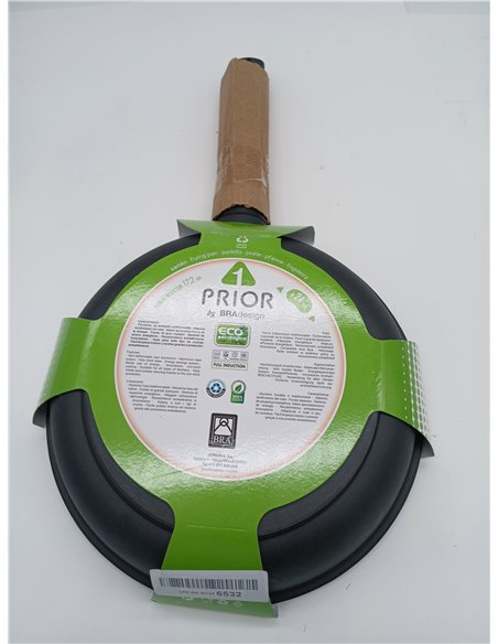 BRA Prior | Sartén, 24 cm, aluminio fundido con antiadherente, apto para todo tipo de cocinas incluida inducción