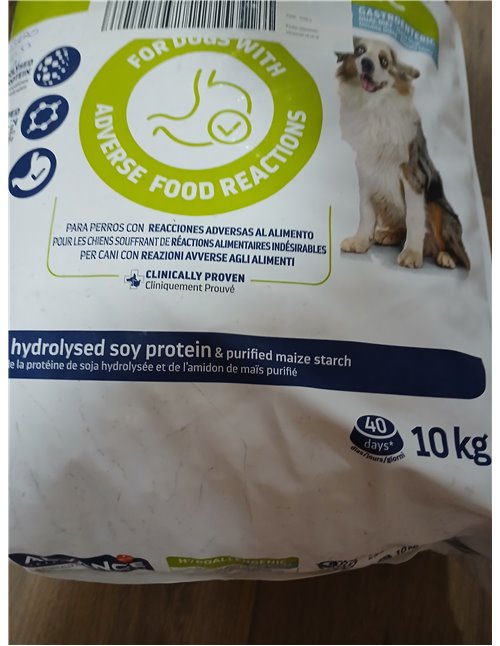 Advance Veterinary Diets Hypoallergenic, Pienso para Perros para Reducir las Intolerancias alimentarias, 10kg