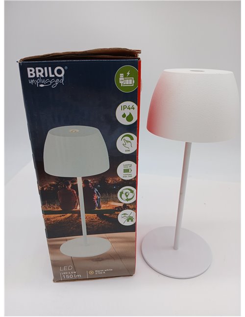 BRILONER - Mini lámpara LED de sobremesa inalámbrica IP44 táctil, regulable sin escalonamiento, lámpara de mesilla de noche, lám