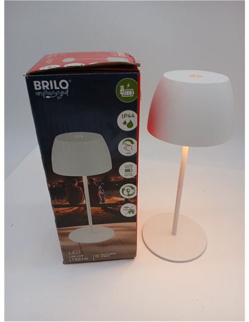BRILONER - Mini lámpara LED de sobremesa inalámbrica IP44 táctil, regulable sin escalonamiento, lámpara de mesilla de noche, lám