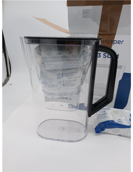 Wessper Jarra Filtradora Agua con Filtros, Jarra para Puerta de Frigorífico de 2,7 Litros, Filtro con Carbón Activo y Resina de 