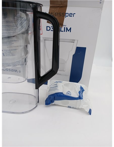 Wessper Jarra Filtradora Agua con Filtros, Jarra para Puerta de Frigorífico de 2,7 Litros, Filtro con Carbón Activo y Resina de 