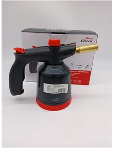 LACOR 68968 Soplete de Cocina, Antorcha Gas Profesional, Encendido Piezoeléctrico, Llama Regulable, Recargable con Cartuchos, Si 2