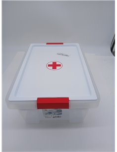 Tatay Caja Botiquín 7L | Caja Almacenaje Plastico con Bandeja de 5 Compartimentos | Tapa con Bisagra Incluida | Asas Ergonómicas 2