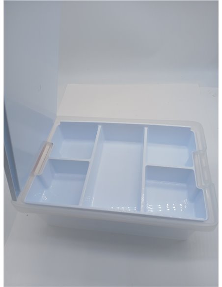 Tatay Caja Botiquín 7L | Caja Almacenaje Plastico con Bandeja de 5 Compartimentos | Tapa con Bisagra Incluida | Asas Ergonómicas