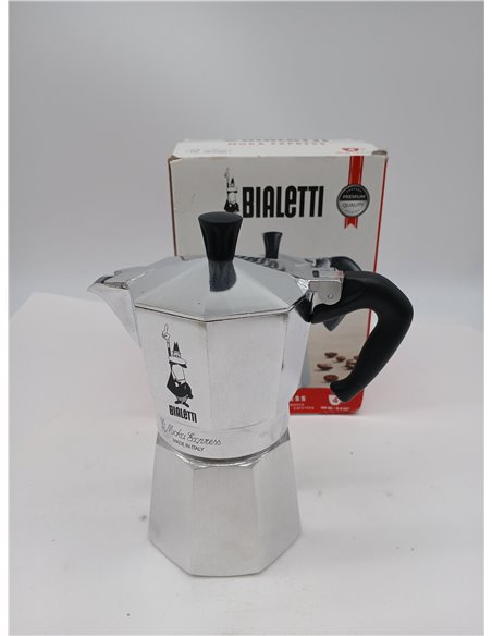 Bialetti - Moka Express: Icónica Cafetera Italiana para Espresso, Auténtico Café Italiano, Cafetera 4 Tazas (190 Ml), Aluminio, 