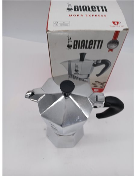 Bialetti - Moka Express: Icónica Cafetera Italiana para Espresso, Auténtico Café Italiano, Cafetera 4 Tazas (190 Ml), Aluminio, 