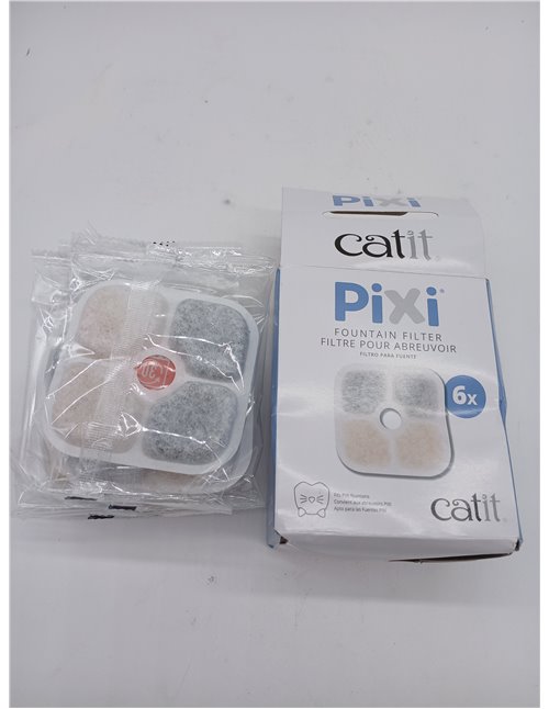 Catit Pixi Filtro para bebederos fuente, 6 unidades