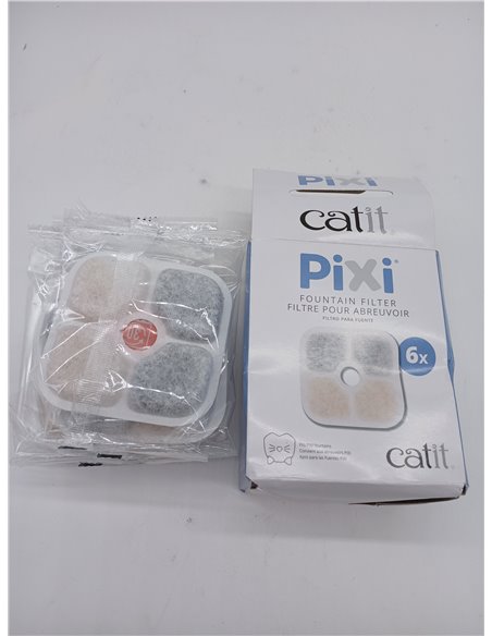Catit Pixi Filtro para bebederos fuente, 6 unidades