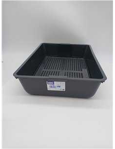 arenero Gato - Savic Litter Tray - Gris - Abierto - con tamiz - diseño práctico - fácil de Limpiar - 29,5x41,5x10 cm 2