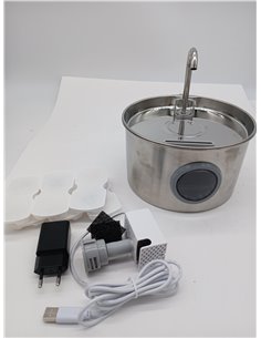 Stainless Steel Cat Fountain: Automatic Cat Drinker – 2.2L Cat Fountain – Super Quiet Pet Water Fountain – Water Dispenser for D 2
