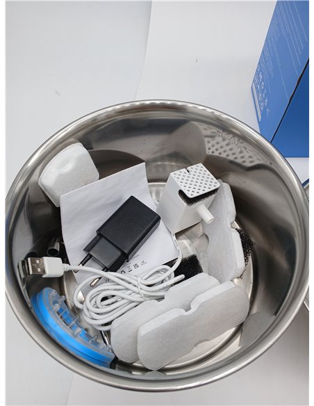 Fuente de Agua para Gatos Acero Inoxidable: Bebedero Gato Automatico Inox - 2.6L Fuente Gatos Agua Metalico con Ventana de Nivel