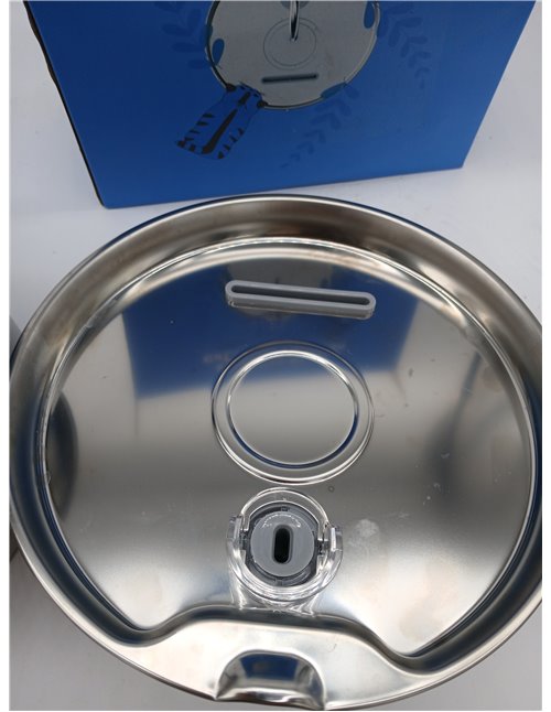 Fuente de Agua para Gatos Acero Inoxidable: Bebedero Gato Automatico Inox - 2.6L Fuente Gatos Agua Metalico con Ventana de Nivel