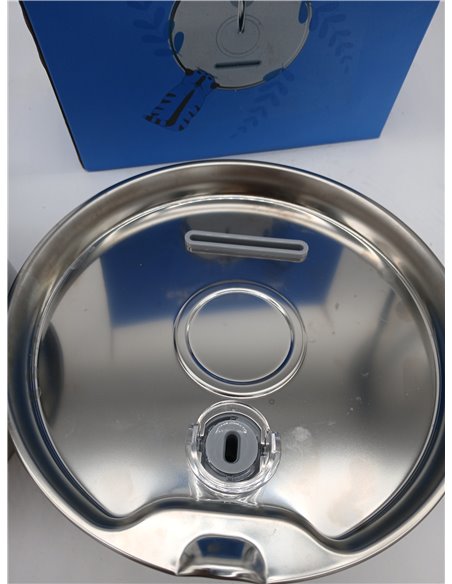 Fuente de Agua para Gatos Acero Inoxidable: Bebedero Gato Automatico Inox - 2.6L Fuente Gatos Agua Metalico con Ventana de Nivel