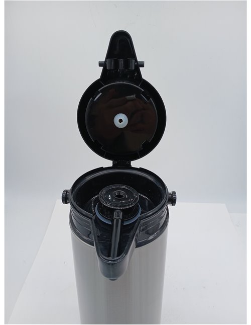 Quid 7520006 Xylon - Isotermo Café con Surtidor Doble Pared Vidrio/ Acero Inoxidable, 1.9 Litros, color Negro
