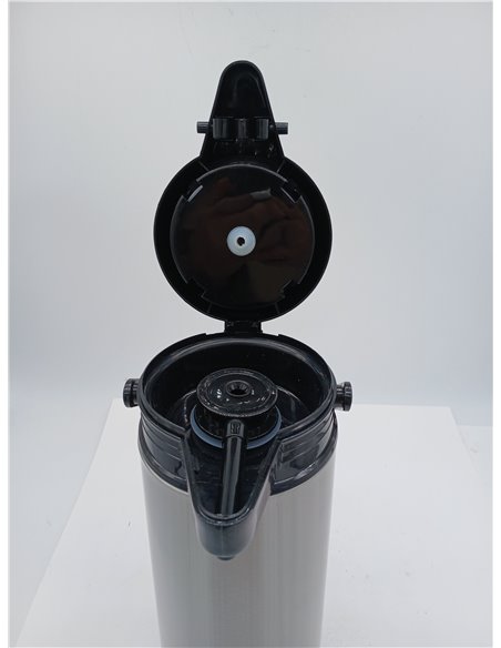 Quid 7520006 Xylon - Isotermo Café con Surtidor Doble Pared Vidrio/ Acero Inoxidable, 1.9 Litros, color Negro