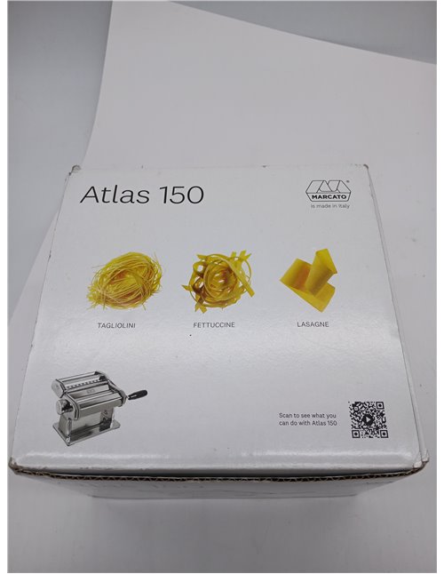 Marcato Atlas 150, Máquina para Pasta, Acero Cromado, Ancho 150 cm, 3 Accesorios Incluidos