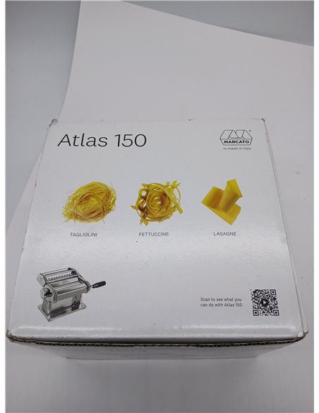 Marcato Atlas 150, Máquina para Pasta, Acero Cromado, Ancho 150 cm, 3 Accesorios Incluidos