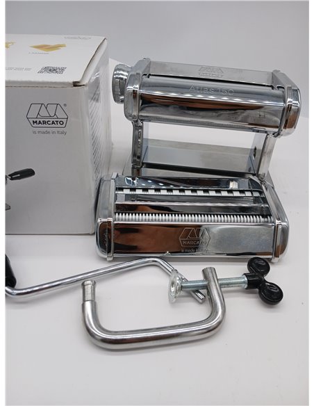 Marcato Atlas 150, Máquina para Pasta, Acero Cromado, Ancho 150 cm, 3 Accesorios Incluidos
