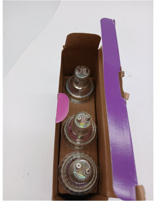 Philips - Bombilla LED cristal 50W, GU10, luz blanca cálida, transparente, no regulable, pack 6 [Clase de eficiencia energética 