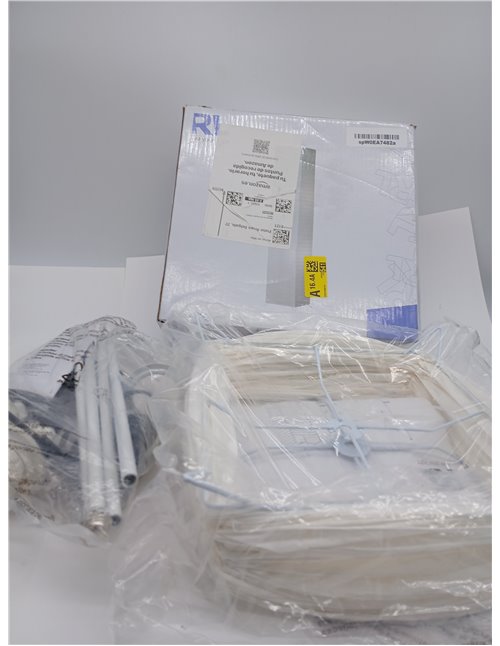 Trio Lighting R40122001 Lampara Pie de Papel con Interruptor de Pie, Atenuación, Color Blanco