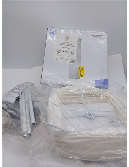 Trio Lighting R40122001 Lampara Pie de Papel con Interruptor de Pie, Atenuación, Color Blanco
