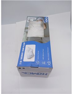 HOMCA Almohada Cervical 2 en 1 Espuma de Memoria, Negro, 60x40x12/14cm | Almohada Ergonómico, Soporte de Cabeza/Cuello/Hombro, R 2