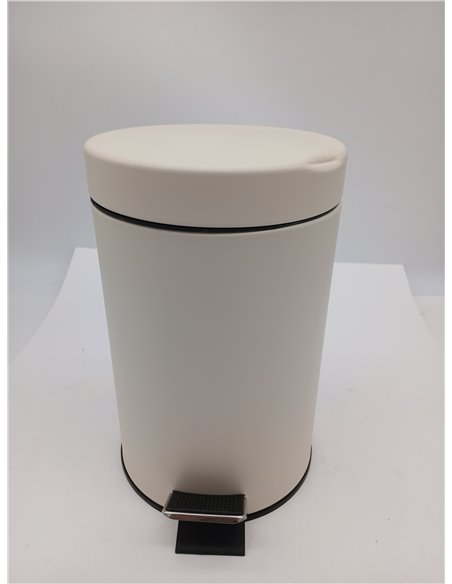 kela Cubo para cosméticos beige 3 l, cubo de basura metálico con pedal para baño, cubo de basura para baño con cubo interior y a