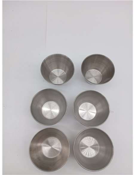 EUROXANTY 6 Flaneras de acero inoxidable, Flaneras individuales, Moldes para repostería, Molde para flan, Flanera para postres, 