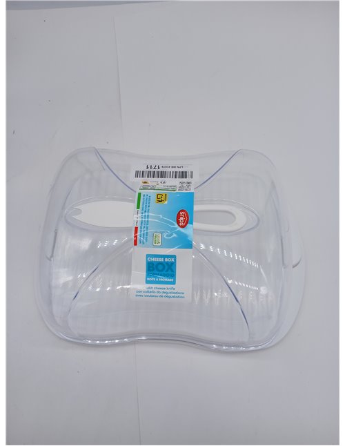 Snips, Guarda Queso 3 LT, Caja de Almacenamiento con Tapa 29 x 20 x 11 cm, 2 Cierres de Seguridad, Recipiente Guarda Queso con C