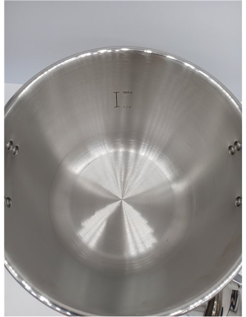 Magefesa Inoxtar - Olla Express Tradicional de 10L, Acero Inoxidable 18/10, Inducción, Cocina Sana, Pomo Rotatorio, Fondo Termo-